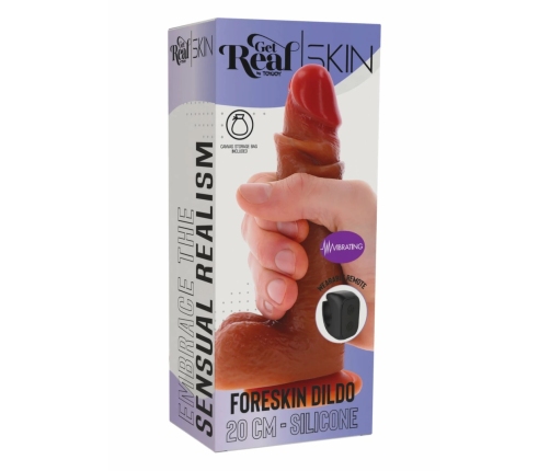 ToyJoy Foreskin Vibrating Silicone Model 20 cm Dual Density with Remote