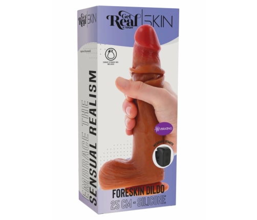 ToyJoy Foreskin Vibrating Silicone Model 25 cm Dual Density, Remote Control