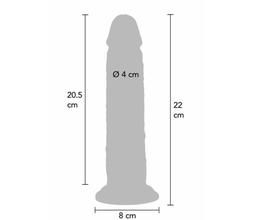ToyJoy Get Real Skin Silicone Model 22 cm with Movable Foreskin