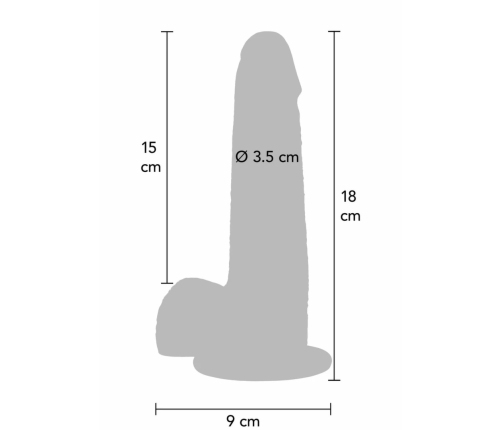 ToyJoy Get Real Skin Silicone Model 18 cm with Movable Foreskin