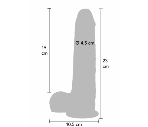 ToyJoy Get Real Skin Silicone Model 23 cm with Movable Foreskin