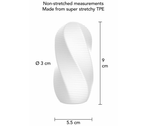 TOYJOY HERO Swirl Medium - Ergonomic Intimate Device, Textured Sleeve