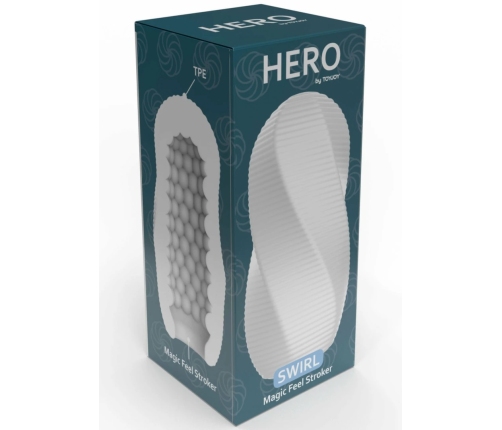 TOYJOY HERO Swirl Medium - Ergonomic Intimate Device, Textured Sleeve
