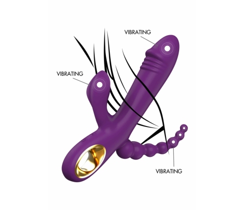 Caleona Triple Temptation Multi-Zone Vibrator Pink 10 Modes 8713221841834