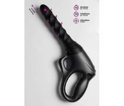 TOYJOY Cadence Fatale PRO+ Multi-Function Gun Vibrator, Black, 25cm