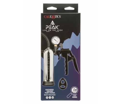 CalExotics Magnified Gauged Pump System with PSI Gauge & Silicone Ring