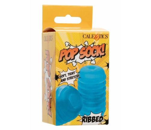 Pop Sock Ribbed Reversible Intimate Sleeve - Flexible & Textured, Clear