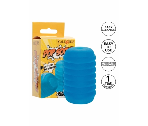 Pop Sock Ribbed Reversible Intimate Sleeve - Flexible & Textured, Clear