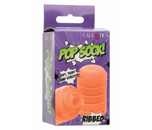 Pop Sock Ribbed Intimate Sleeve - Reversible, Ribbed Texture, Flexible Fit