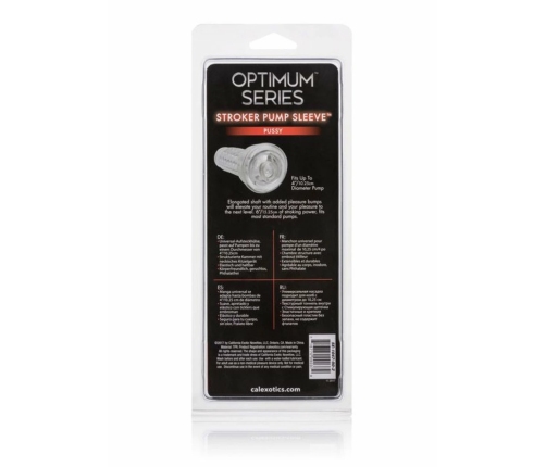 CalExotics Optimum Series Stroker Pump Sleeve Mouth-Shaped TPR Insert