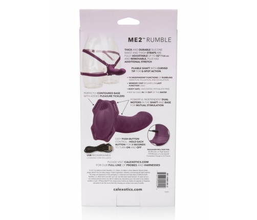 CalExotics Me2 Rumbler Dual Motor Silicone Strap-On Massager Black