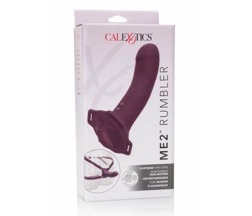 CalExotics Me2 Rumbler Dual Motor Silicone Strap-On Massager Black