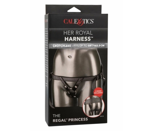 CalExotics The Regal Princess Harness Adjustable Vegan Leather Black