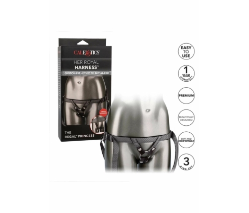 CalExotics The Regal Princess Harness Adjustable Vegan Leather Black