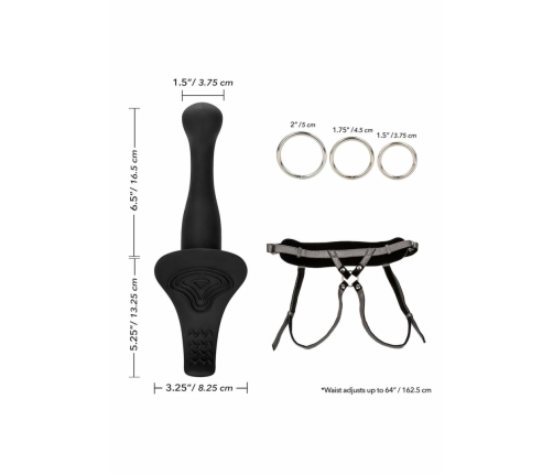 CalExotics Her Royal Harness The Royal Vibrating Set, Vegan Leather, Purple