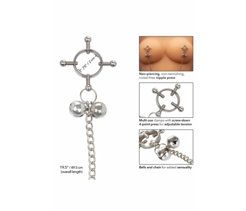 CalExotics 4-Point Nipple Press With Bells Adjustable System