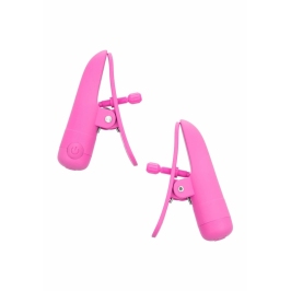 Nipplettes Rechargeable Adjustable Vibrating Clamps Pink IPX7 Nipplettes Rechargeable Adjustable Vibrating Clamps Pink IPX7