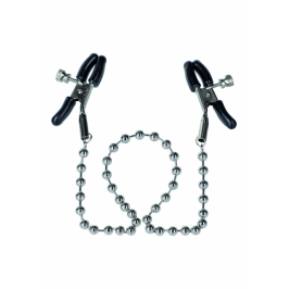 CalExotics Nipple Play Silver Beaded Adjustable Clamps, Nickel-Free Iron CalExotics Nipple Play Silver Beaded Adjustable Clamps, Nickel-Free Iron