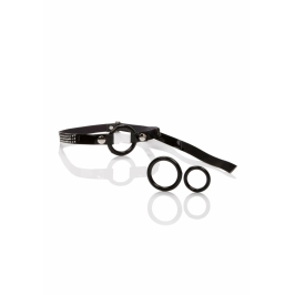CalExotics Bound By Diamonds Open Ring Gag Adjustable Strap Black CalExotics Bound By Diamonds Open Ring Gag Adjustable Strap Black