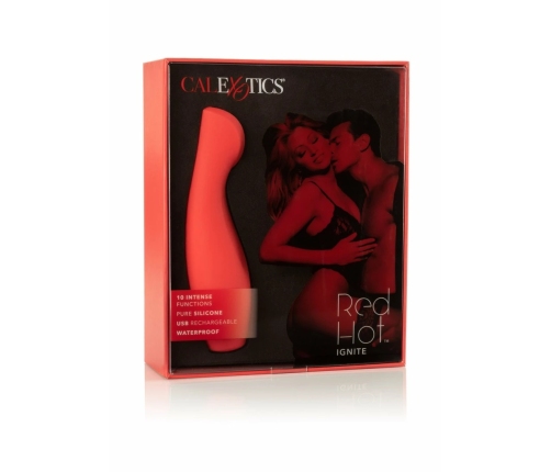 Red Hot Ignite Precision Clitoral Massager, 10 Modes, Waterproof, Red