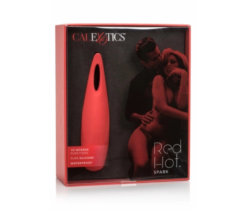 CalExotics Red Hot Spark Compact Silicone Personal Massager Red