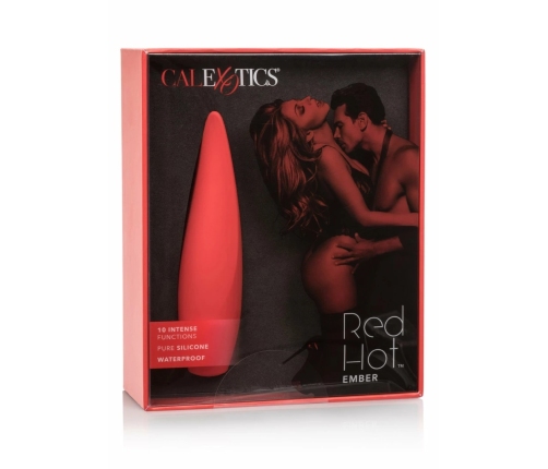 CalExotics Red Hot Ember Compact Silicone Multi-Function Massager Red