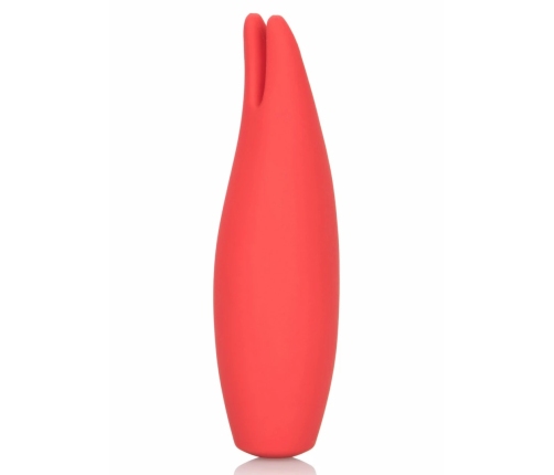 CalExotics Red Hot Flare Dual-Tip Silicone Massager, Rechargeable, Red