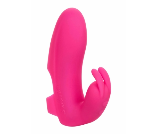CalExotics Silicone Marvelous Pleaser Finger Vibe, 10 Modes, Pink