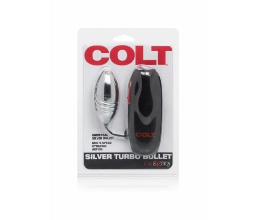 COLT Turbo Bullet Intimate Power Bullet, Multi-Speed, Silver Finish