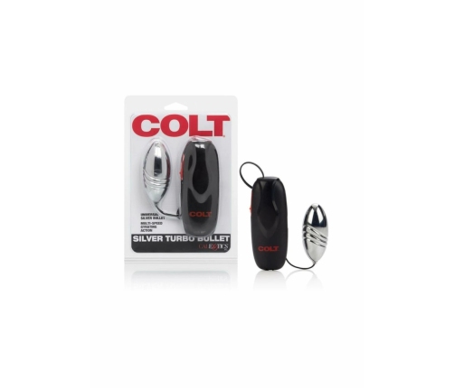 COLT Turbo Bullet Intimate Power Bullet, Multi-Speed, Silver Finish