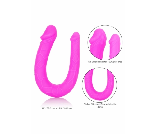 CalExotics Double Dong AC/DC Silicone U-Shape 30cm Satin Finish
