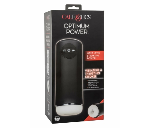 Optimum Power Vibrating & Thrusting Stroker Rechargeable Black IPX7