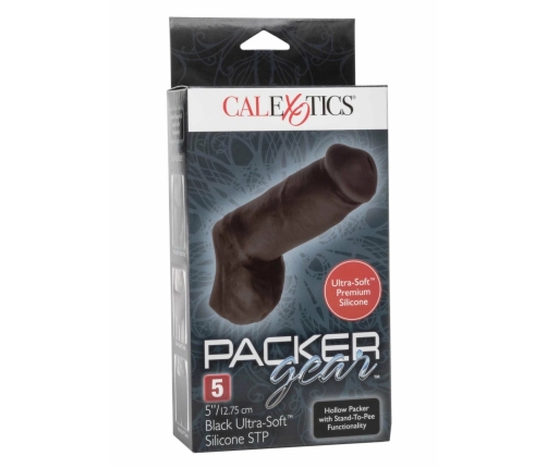 Packer Gear 5 inch Ultra-Soft Silicone STP Black Intimate Device