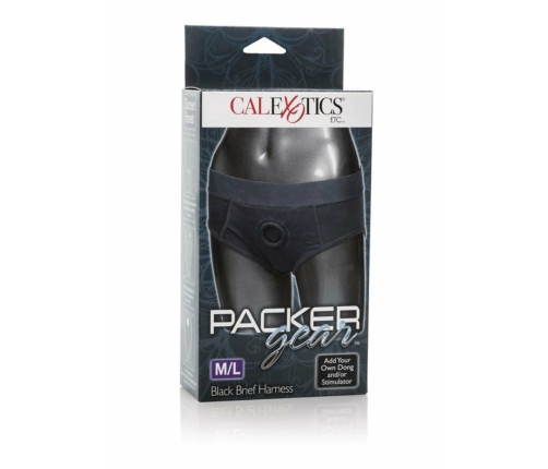 Packer Gear Brief Harness Black Cotton/Spandex Secure Fit 716770081384