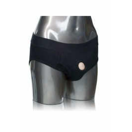 Packer Gear Brief Harness Black Cotton/Spandex Secure Fit 716770081384