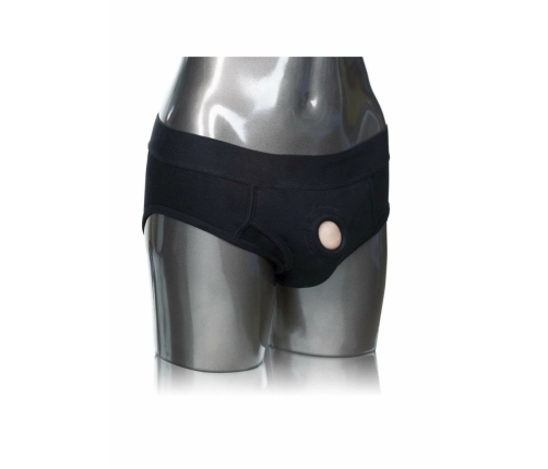 Packer Gear Brief Harness Black Cotton/Spandex Hipster Sizing XS/S