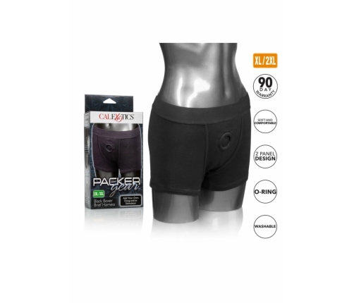 Packer Gear Boxer Brief Harness Black Cotton/Spandex Adjustable 716770081414