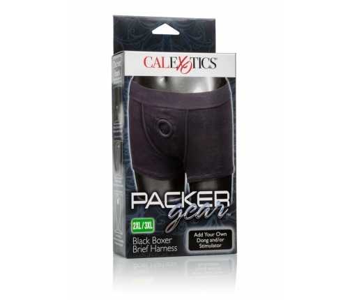 Packer Gear Boxer Brief Harness Black Cotton/Spandex Adjustable 716770081414