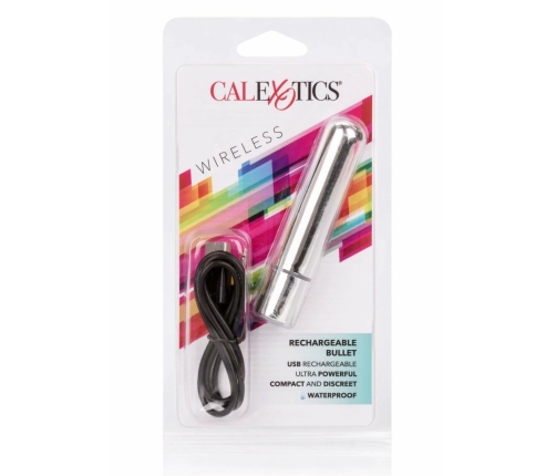 California Exotic Rechargeable Bullet Compact 3-Speed Massager Silver