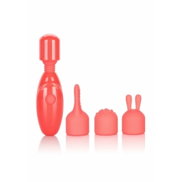 Rechargeable Massager Kit - 3-Speed Wand with Silicone Attachments Rechargeable Massager Kit - 3-Speed Wand with Silicone Attachments