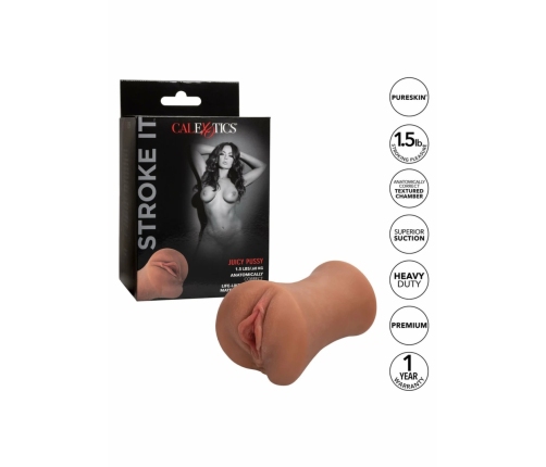 CalExotics Stroke It Juicy Pussy Intimate Sleeve PureSkin 1.5lb Pink
