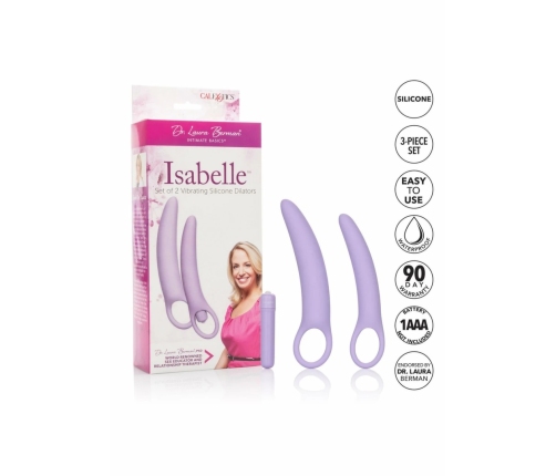 Dr. Laura Berman Isabelle Set of 2 Silicone Dilators with Vibrator