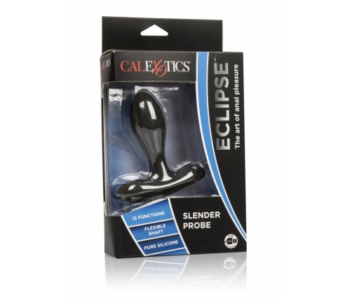 Eclipse Slender Probe Silicone Flexible Intimate Massager Black