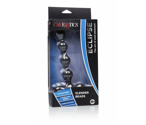 Eclipse Slender Beads Silicone Flexible Vibration Probe Black