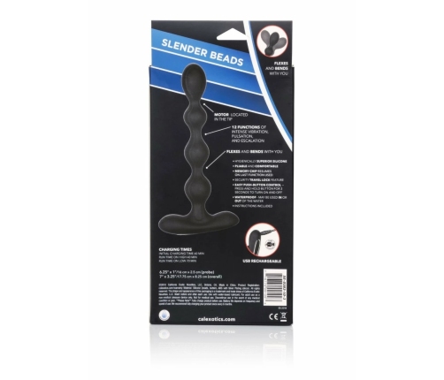 Eclipse Slender Beads Silicone Flexible Vibration Probe Black