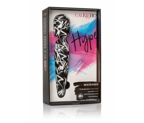 Hype Massager Wand - Flexible Silicone, 10 Modes, Waterproof, USB