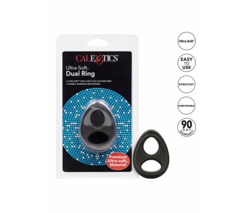 CalExotics Ultra Soft Dual Ring Silicone Support System Black