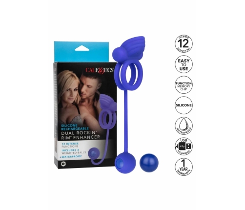 CalExotics Dual Rockin' Rim Enhancer Silicone Rechargeable System