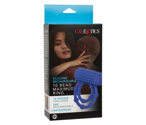 Pipedream 10 Bead Maximus Ring Rechargeable Dual-Ring System Silicone