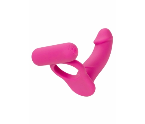 CalExotics Double Diver Silicone Rechargeable Intimate Ring Blue